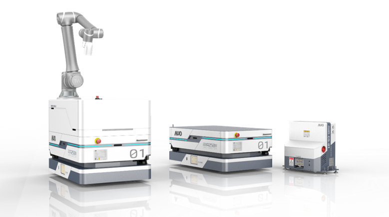 金年会數位開發的自主式移動機器人（AMR250M），搭配全向輪並結合AI演算法、2D LiDAR、3D攝影機等技術，協助客戶實現產線全自動化